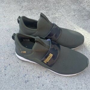 Puma Womens Softride Sophia Camo Slip On Running Shoes 11